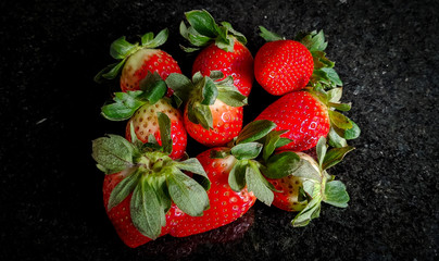 Delicious fresh strawberries from the organic fair.
