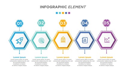 set of colorful info graphic elements