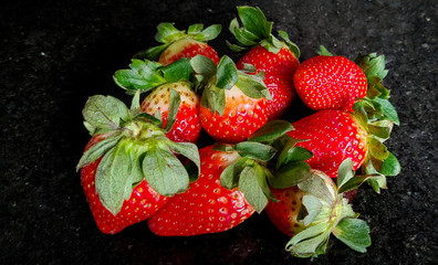 Delicious fresh strawberries from the organic fair.