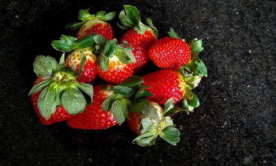 Delicious fresh strawberries from the organic fair.