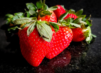 Delicious fresh strawberries from the organic fair.