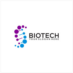 Vector DNA signs, biotech icons, modern medicine and science technologies