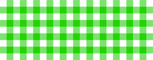 Green lumberjack style. Vector gingham and bluffalo check line pattern. Checkered picnic cooking table cloth. Texture from rhombus, squares for plaid, tablecloths. Flat tartan checker print 
