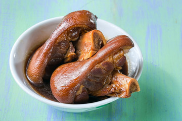 chinese red braised pork leg