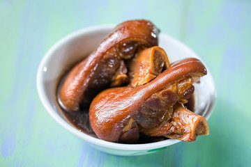 chinese red braised pork leg