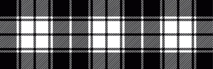 Black and white lumberjack style. Vector gingham and bluffalo check line pattern. Checkered picnic cooking table cloth. Texture from rhombus, squares for plaid, tablecloths. Flat tartan checker print.