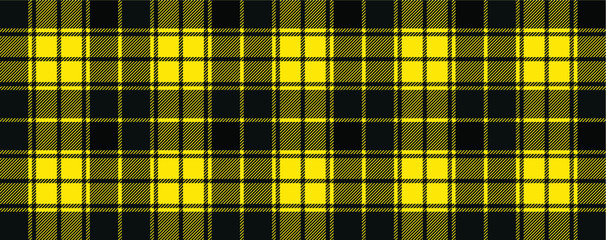 Yellow lumberjack style. Vector gingham and bluffalo check line pattern. Checkered picnic cooking table cloth. Texture from rhombus, squares for plaid, tablecloths. Flat tartan checker print
 