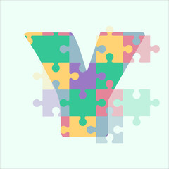 Alphabet puzzle Y
