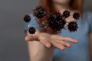 virus. Novel, people Concept quarantine.