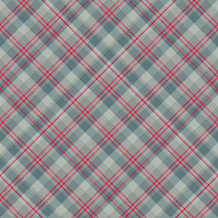 Seamless pattern in gray and bright pink colors for plaid, fabric, textile, clothes, tablecloth and other things. Vector image. 2