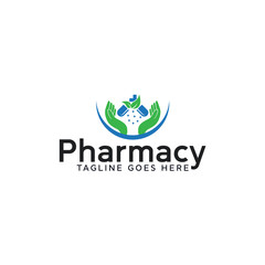 Fototapeta na wymiar Healthcare Business Capsule symbol or icon Pharmacy Vector Logo Design Template.