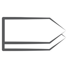 3d arrow icon style, arrowhead in line stroke vector 