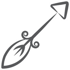 
A line graphic art of ancient arrow 
