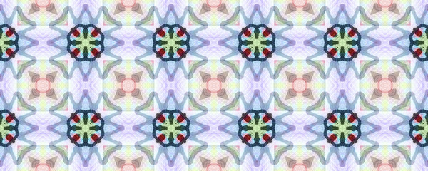 Arab Pattern. Abstract Ikat Motif. Green, Blue, Red, Indigo Seamless Texture. Seamless Tie Dye Illustration. Ikat African Print. Ethnic Arab Geometric Pattern.