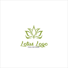 lotus logo design icon silhouette