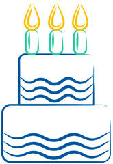 birthday cake with candles