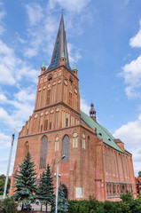 Fototapeta premium Cathedral in Szczecin, Poland