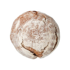 circle bread isolated on white background