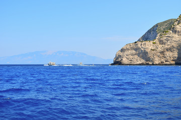 Fototapeta premium Mediterranean cliffs on the Greek island of Zakynthos