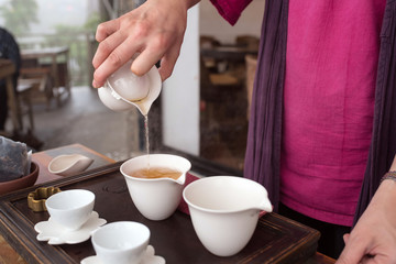 Traditional Chinese tea house in Jiufen, Taiwan　台湾・九份の茶藝館