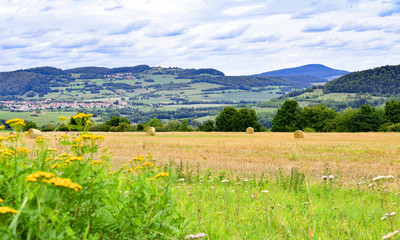 Obraz premium Die thüringer Rhön mit Blick auf Zella