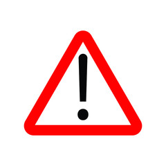 Hazard warning symbol. Vector warning icon, danger sign, problem icon isolated on white background for web, printing, app and interface. Vector illustration