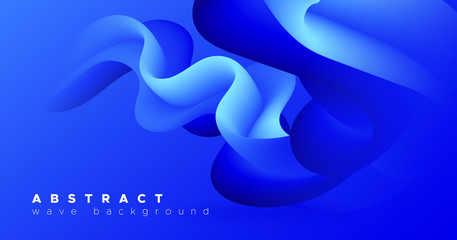 Abstract 3d Background. Blue Wave Wallpaper. 