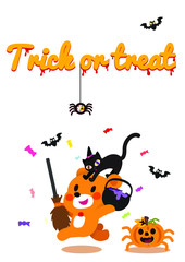 Halloween set icon vector illustration on white background