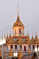 Loha Prasat Temple Wat Ratchanadda Bangkok Thailand