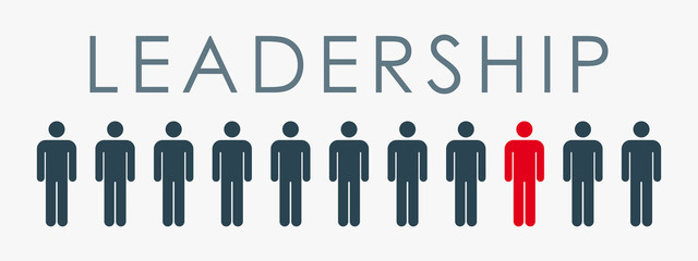 Leadership concept, abstract vector illustration.
