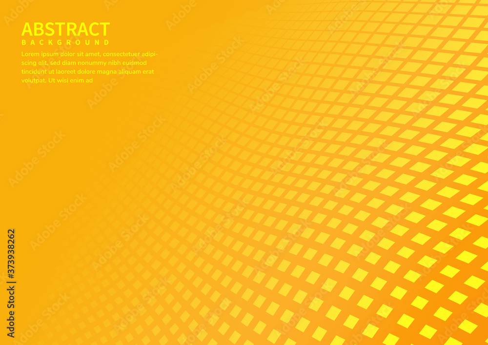 Poster abstract geometric square pattern background with orange shapes perspective can be used in cover des