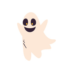 halloween ghost cartoon free form style icon vector design