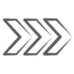 
Fast forward icon in modern editable style
