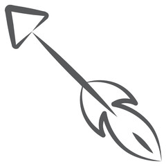 
Vector style of game arrow, archery arrow 
