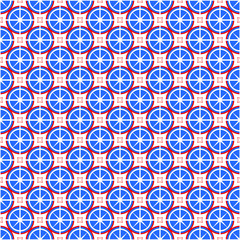 Blue and red seamless pattern background