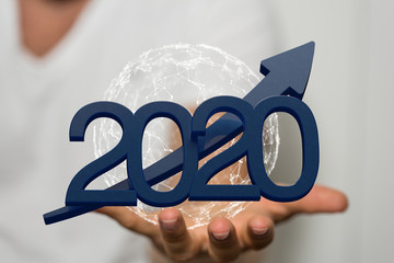 the 2020 business year up goals and success illustration