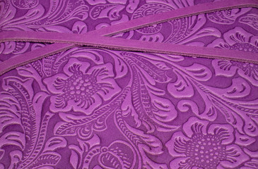 Violet embossed textured leather background design
