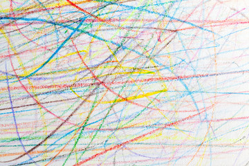 chaos drawn with colored pencil