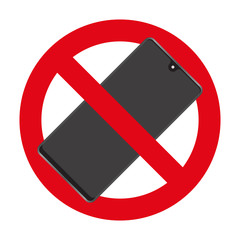 sign of prohibited bring a smartphone - flat vector icon for apps or websites