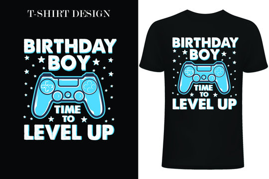Birthday Boy Time to Level Up Video Game Birthday Gift Boys T-Shirt