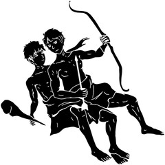 12星座の双子座双子座のイラスト素材