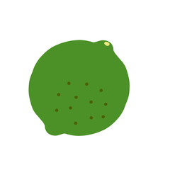 ライムの手描きイラストアイコン lime flat illustration vector icon