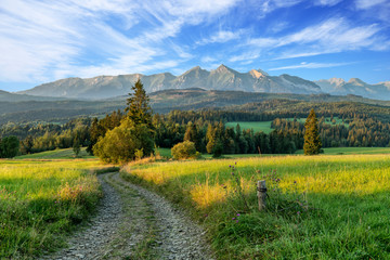 Beautiful summer landscape of Tatra mountains