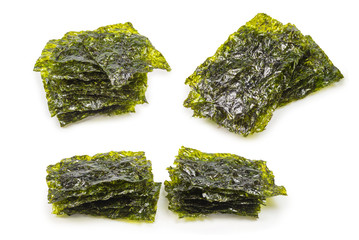 Nori seaweed isolated on white.