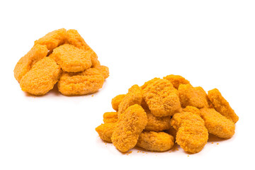 Nuggets isolated on a white background.