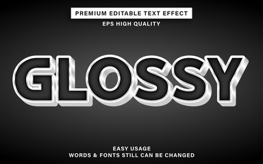 Premium editable text effect - glossy