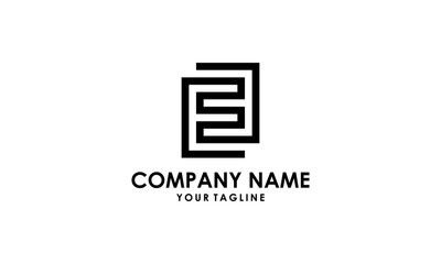 Monogram EE creative modern black letters logo design