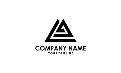 Monogram LG creative modern black letters logo design