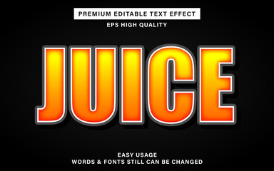 Premium editable text effect - juice