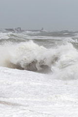 storm breaking on Brighton beach
